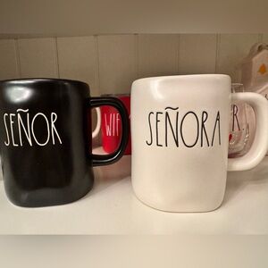 Rae Dunn Artisan Collection Black and White Mugs